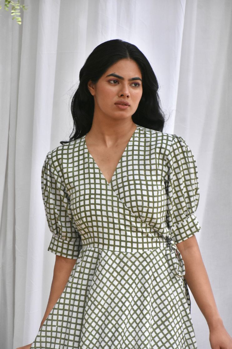 Marylin Wrap Flared Dress