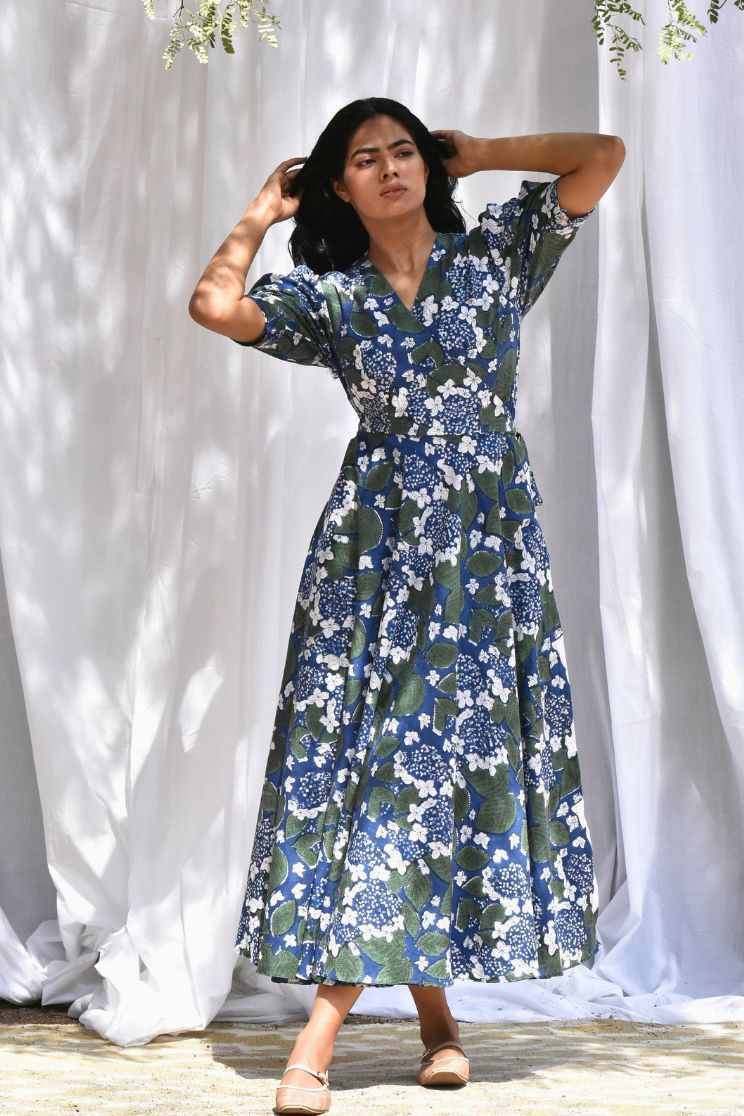 Milena Wrap Flared Dress