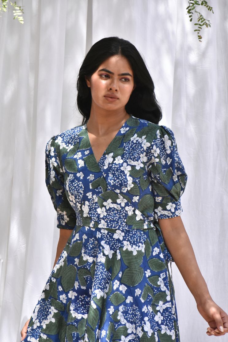 Milena Wrap Flared Dress