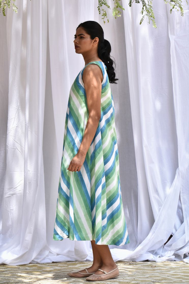 Ocean Flared Midi Dress