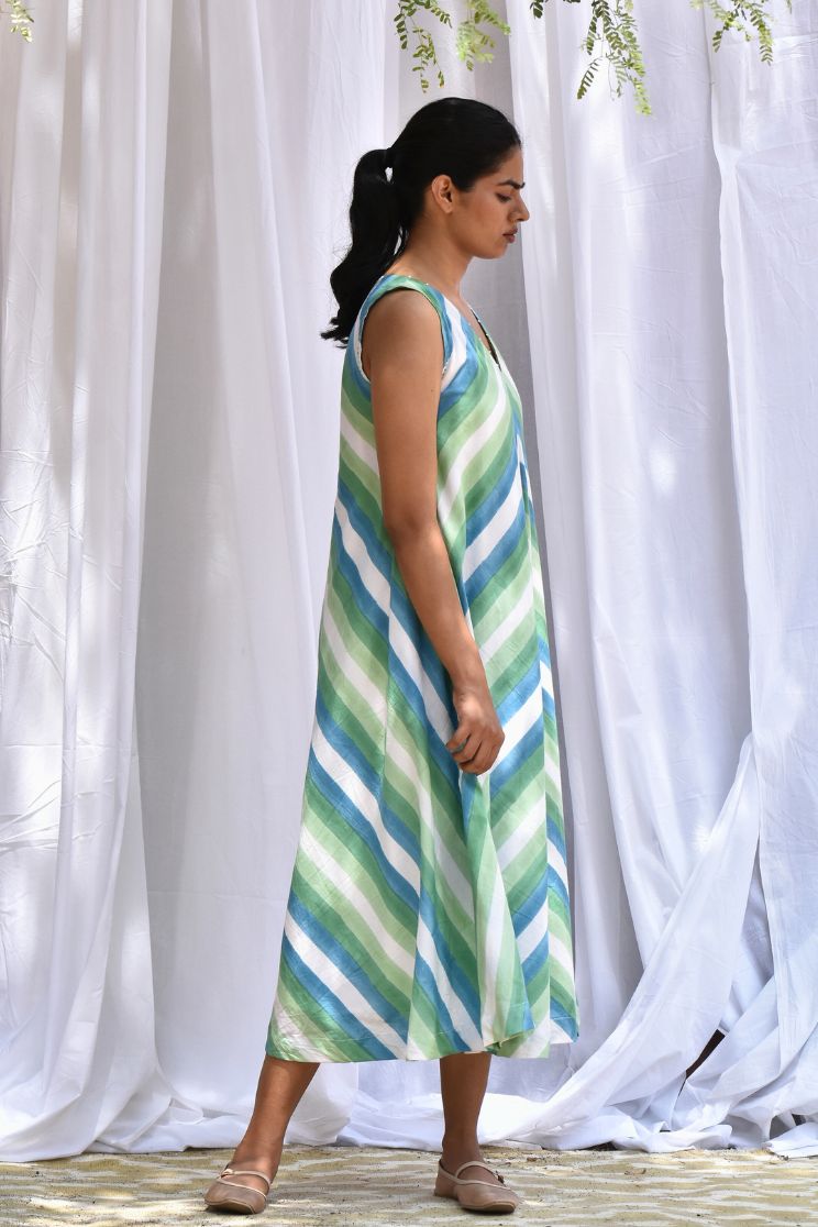 Ocean Flared Midi Dress