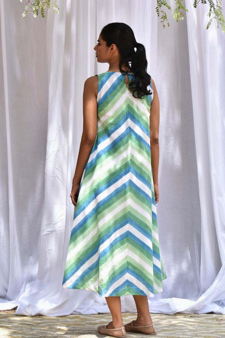 Ocean Flared Midi Dress