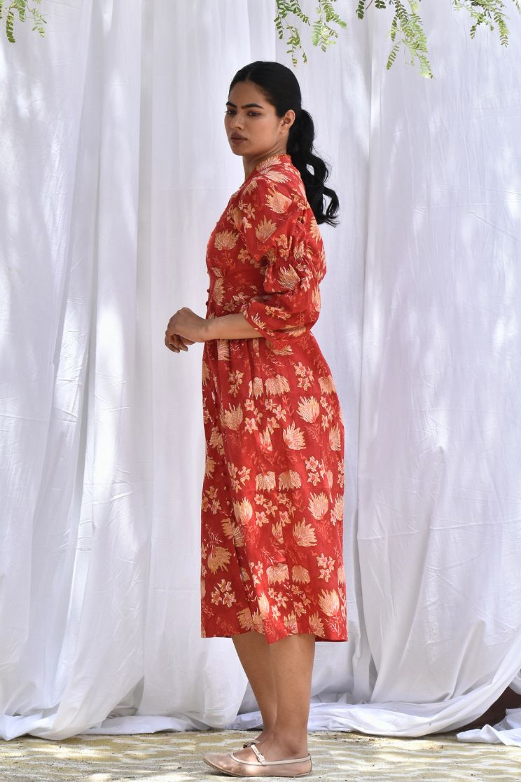 Onyx Fit-Flared Midi Dress