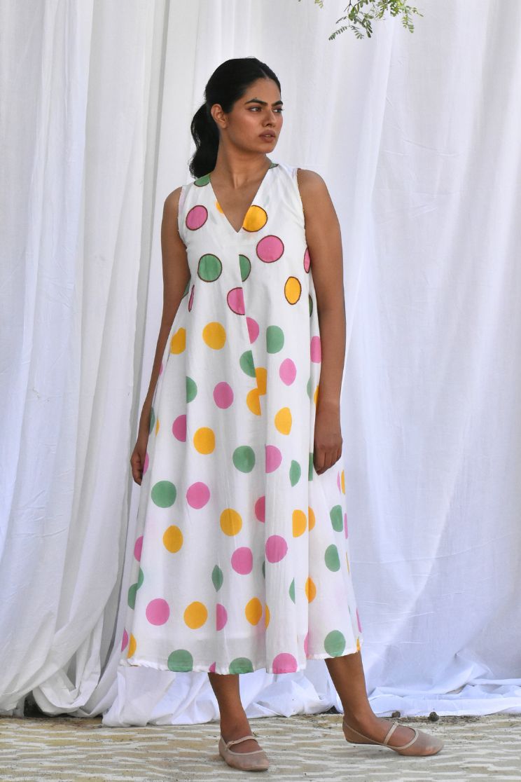 Polka Midi Dress